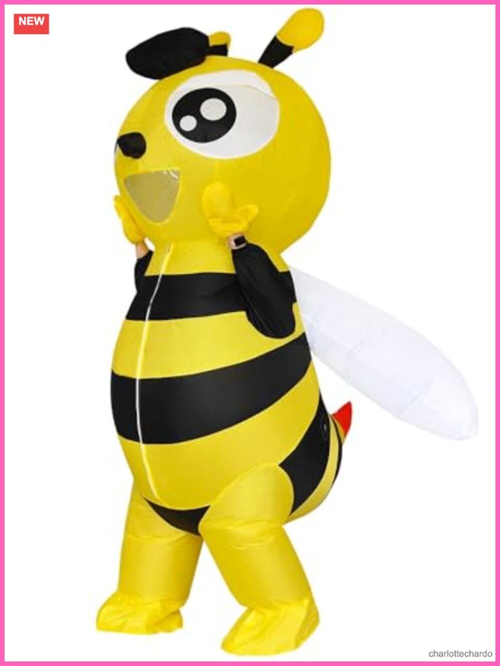 Inflatable Bumble Bee Costume Adult Funny Blow Up Halloween Outfit